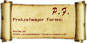 Pretzelmayer Ferenc névjegykártya